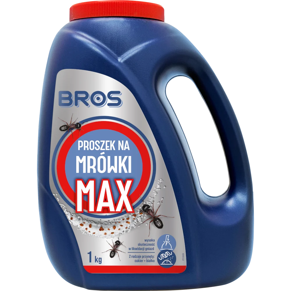 BROS Proszek na mrówki MAX 1kg Skuteczny preparat trutka do ogrodu domu na taras mrówkobójczy