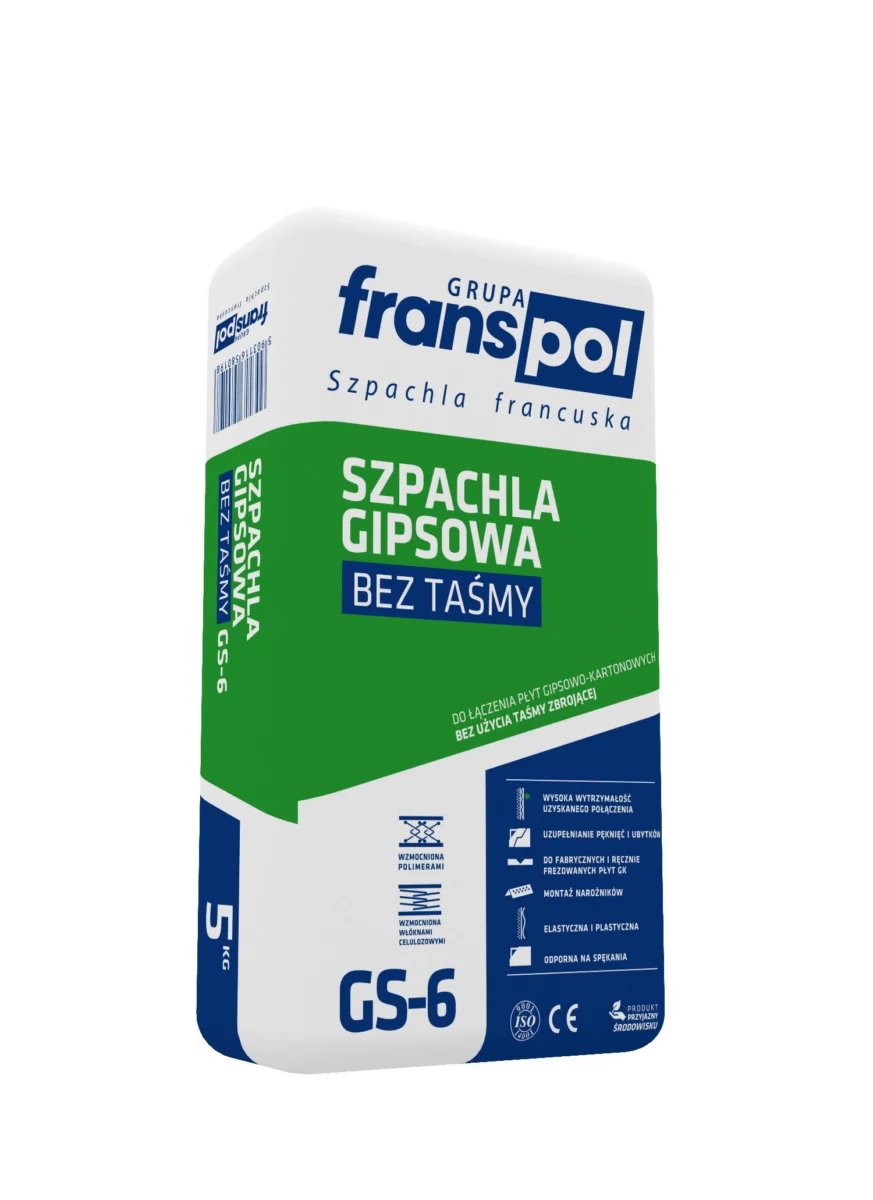 Franspol GS-6 Szpachla Gipsowa Bez Taśmy do Płyt G-K 5kg