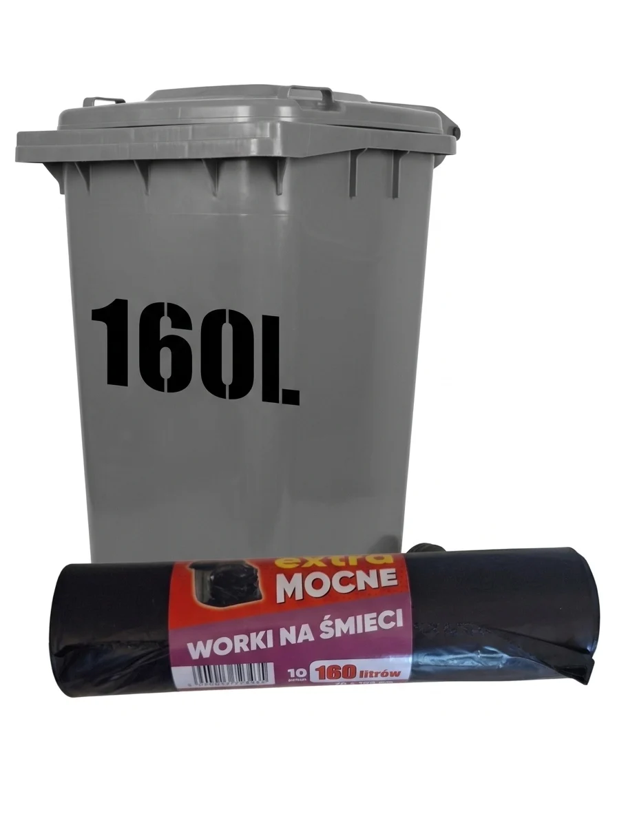 MOCNE Grube Worki na śmieci EXTRA silne 160L 10szt.