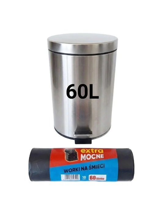 MOCNE Grube Worki na śmieci EXTRA silne 60L 10szt.