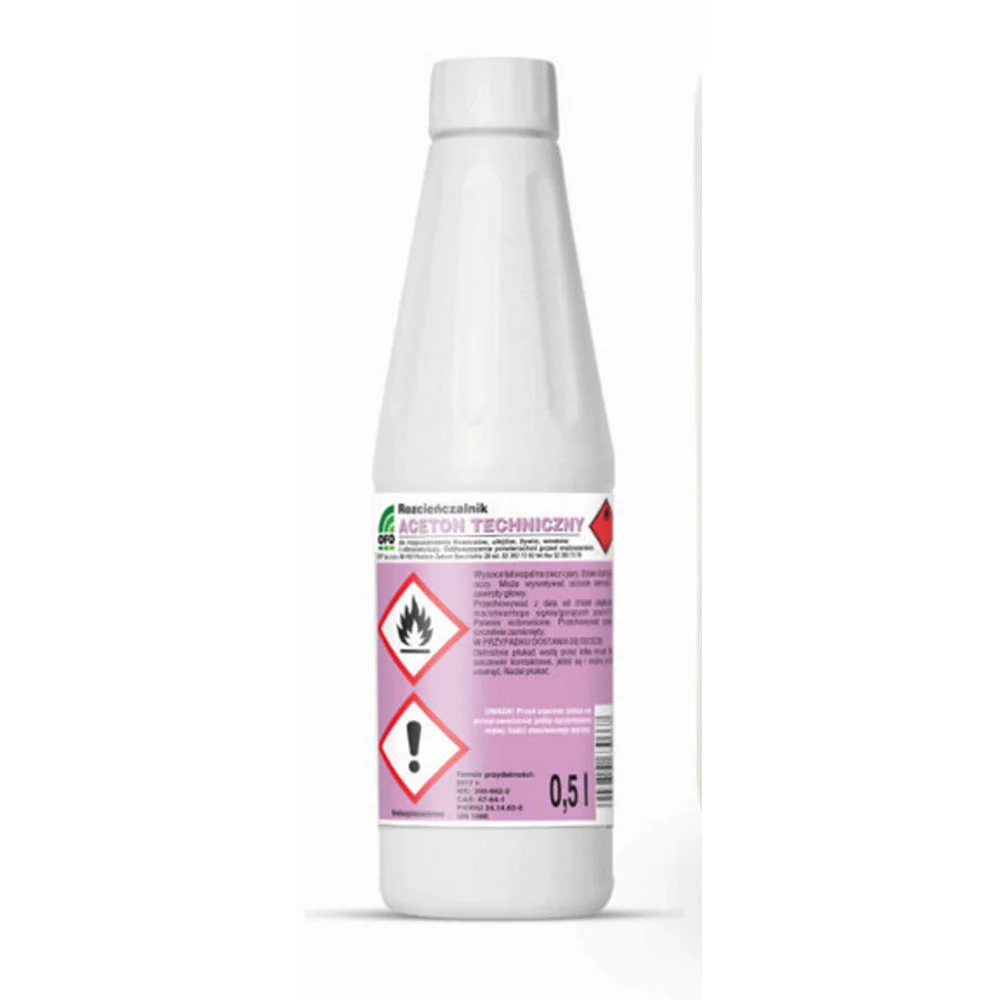 OFO Aceton techniczny odtłuszczacz rozpuszczalnik rozcieńczalnik 500ml