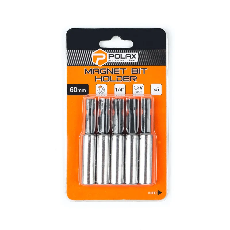 Polax Adapter magnetyczny do bitów 60 mm, 5 szt. (51-092)