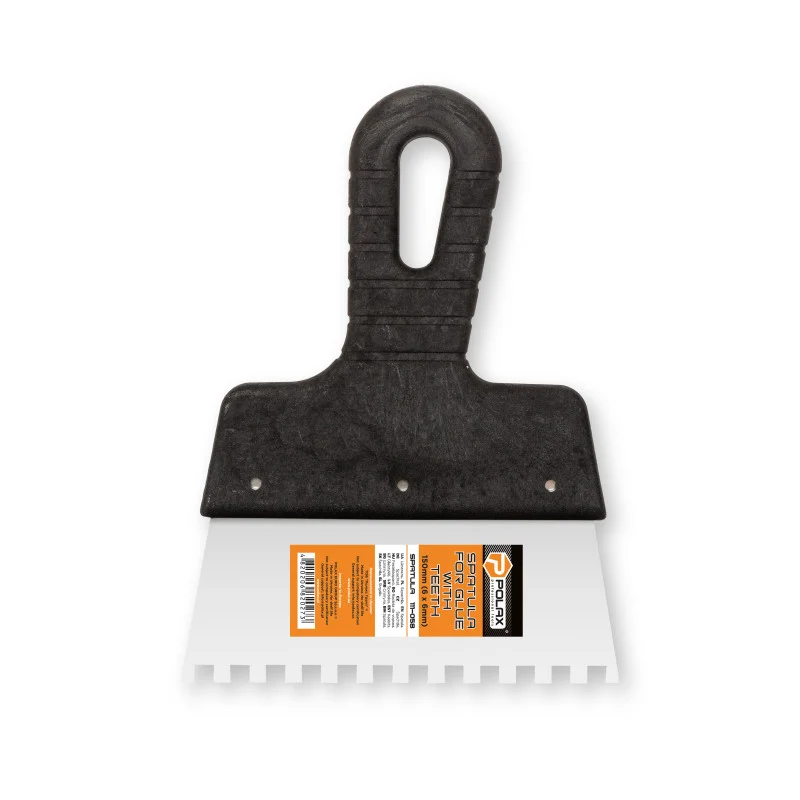 Polax Szpachla ze stali nierdzewnej do kleju z zębami 150mm, ząb 6 x 6 mm