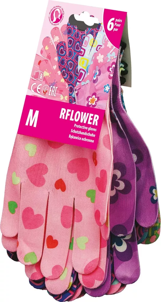REIS Rękawice ochronne ogrodowe RFLOWER S "7" damskie 1 para