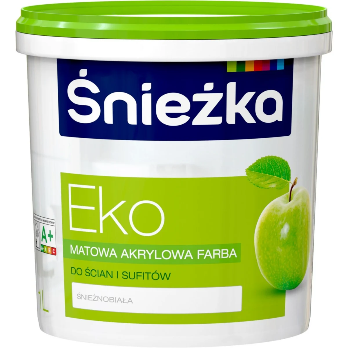 Śnieżka Eko Matowa Farba akrylowa śnieżnobiała 1L