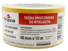 TAŚMA DWUSTRONNA DO WYKŁADZIN DYWANÓW MOCNA 48mm 10m Praxa
