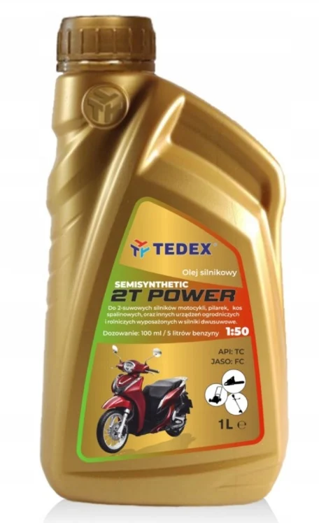 TEDEX OLEJ DO MIESZANKI 2T POWER DO PIŁY KOSY SKUTERA 1L
