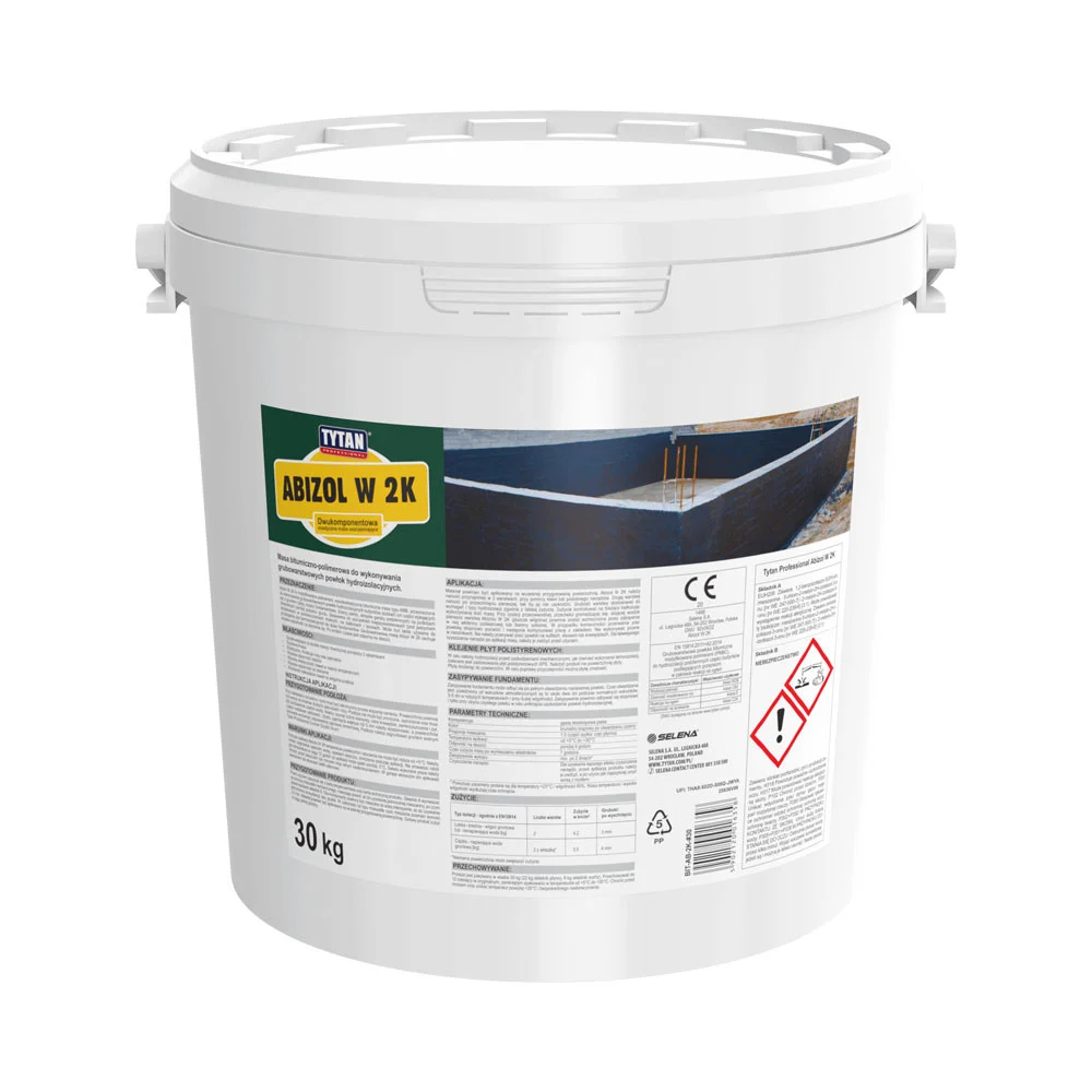 Tytan Abizol W 2K masa bitumiczna hydroizolacyjna czarna 30 kg