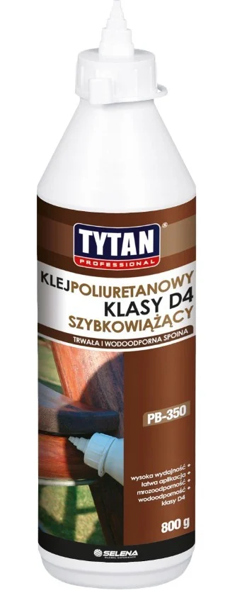 Tytan PB-350 Klej do drewna D4 poliuretanowy 800g