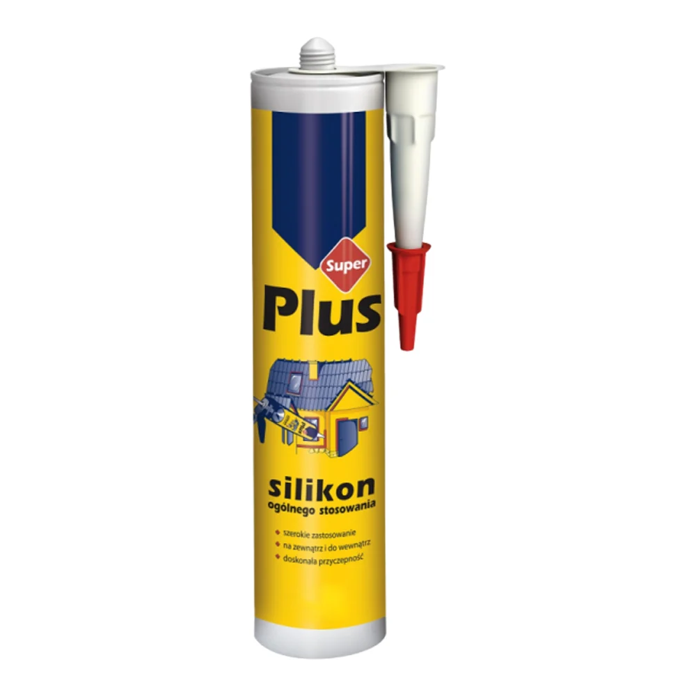 Tytan Super Plus Silikon ogólnego stosowania biały 280ml
