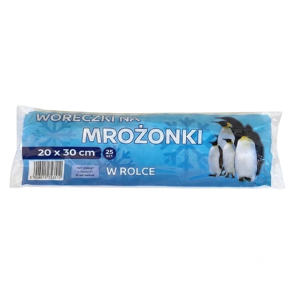 Woreczki do mrożenia żywności, wytrzymałe, 25 sztuk, 20 x 30 cm